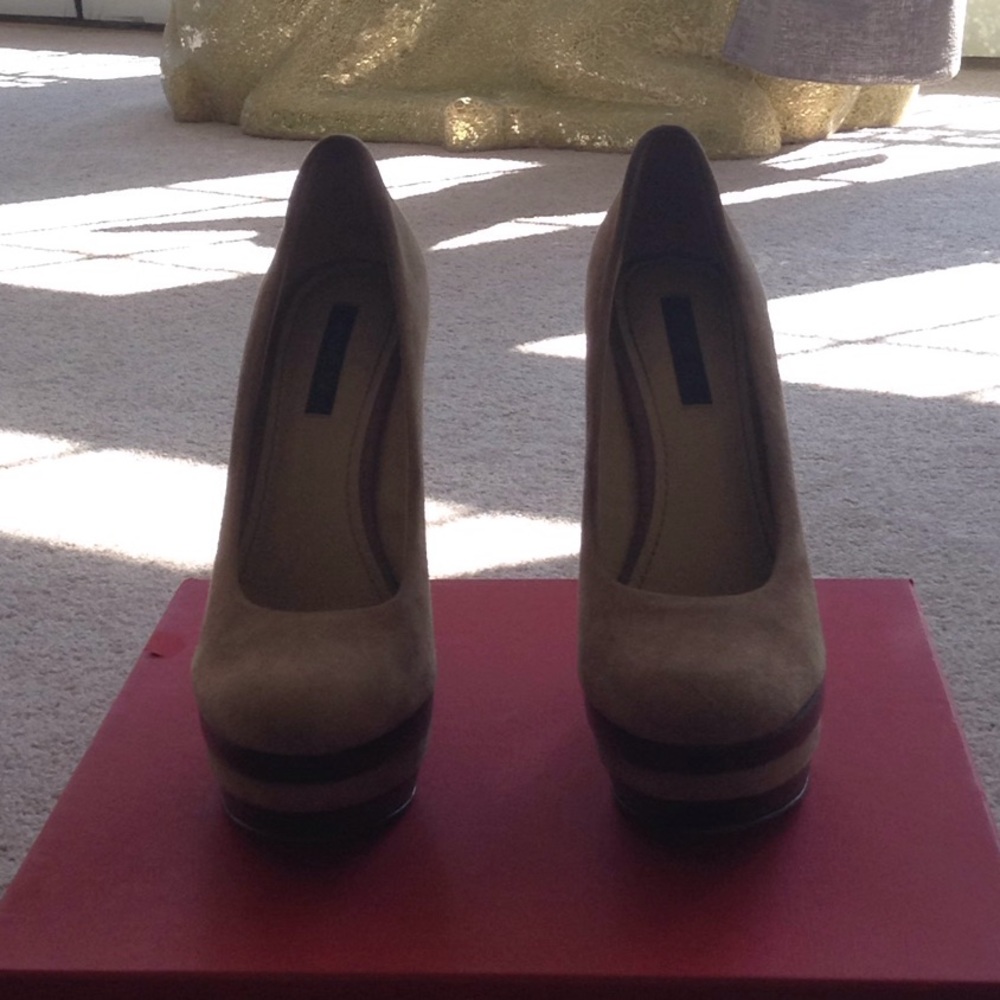 Rachel Zoe suede wedge heels